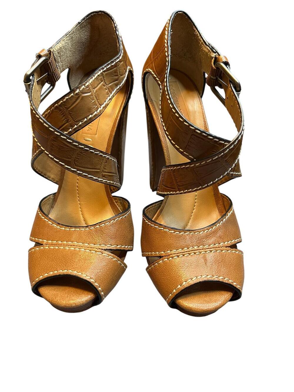 BCBGMAXAZRIA | PAYTON1 Bruana Brown Platforms | 70s, Croc , Indie| Size 6B - Picture 2 of 8